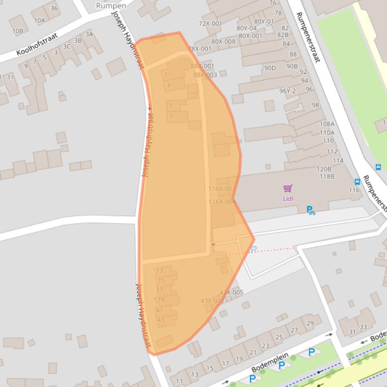 Kaart van postcodegebied 6443CN.