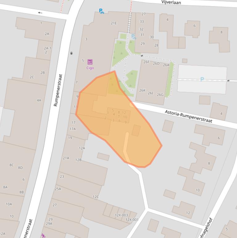 Kaart van postcodegebied 6443CX.