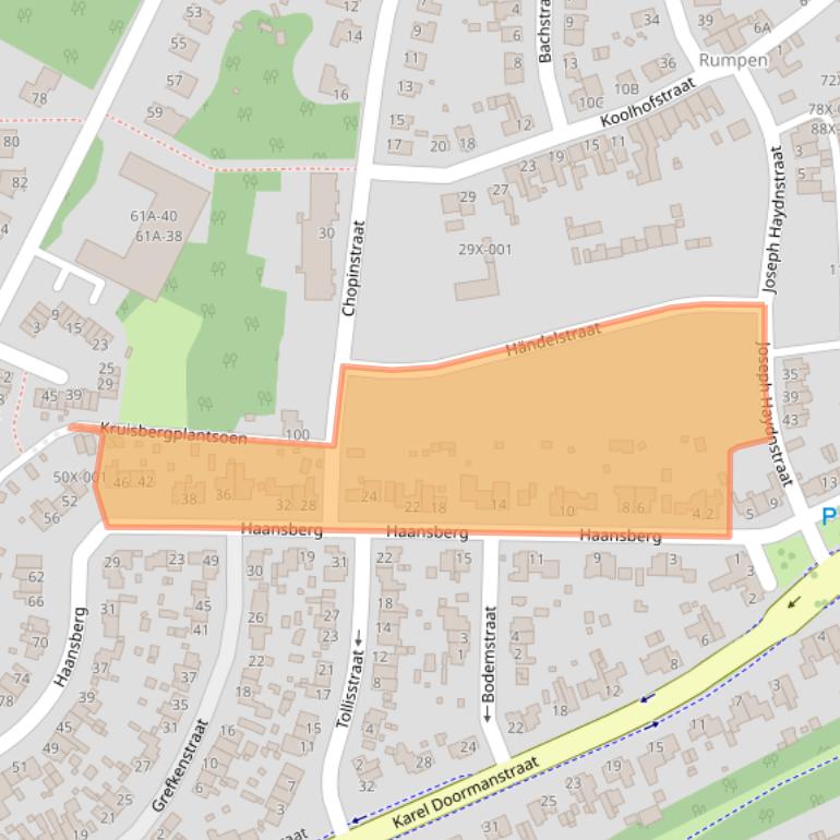 Kaart van postcodegebied 6443EC.