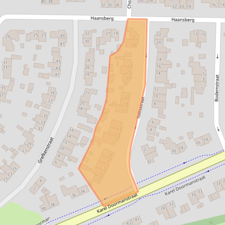 Kaart van postcodegebied 6443EG.