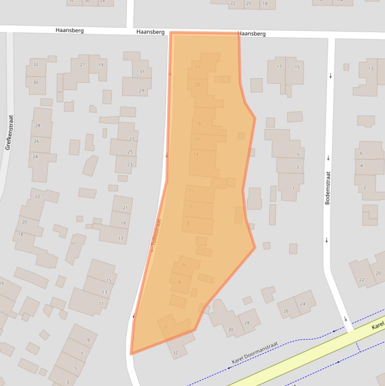 Kaart van postcodegebied 6443EH.