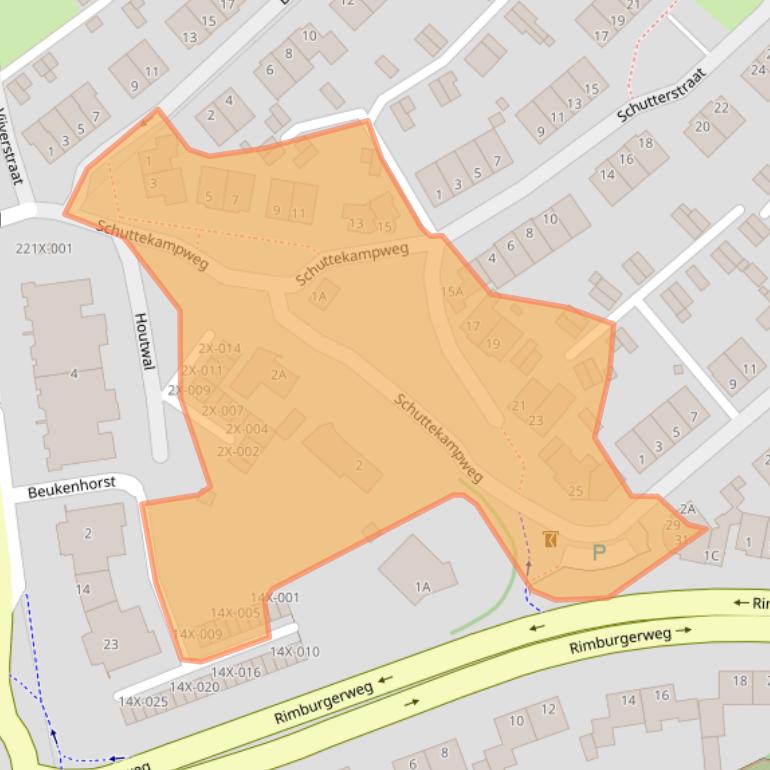 Kaart van postcodegebied 6443VK.