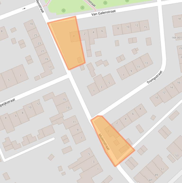 Kaart van postcodegebied 6443XB.