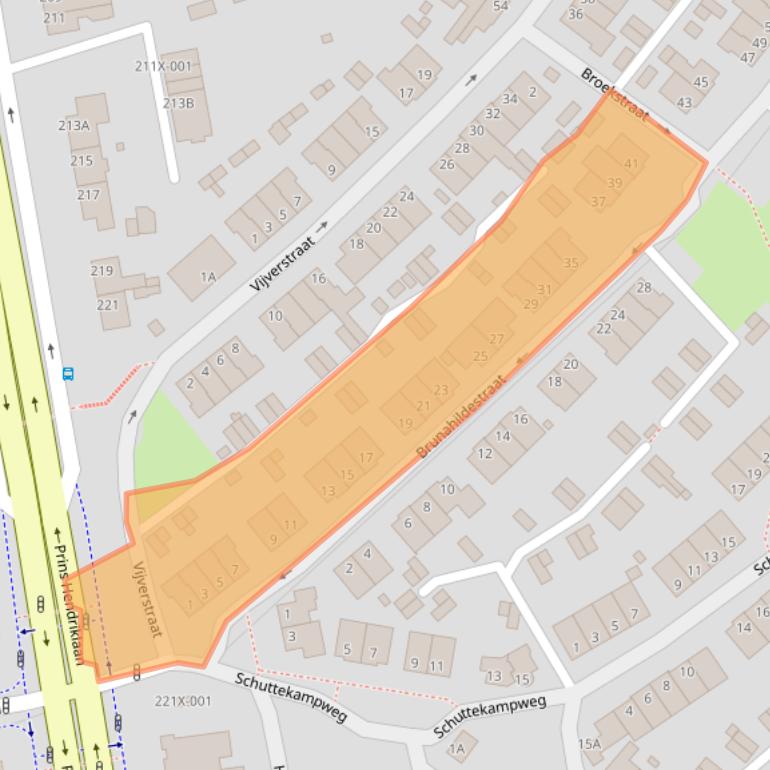 Kaart van postcodegebied 6443XD.