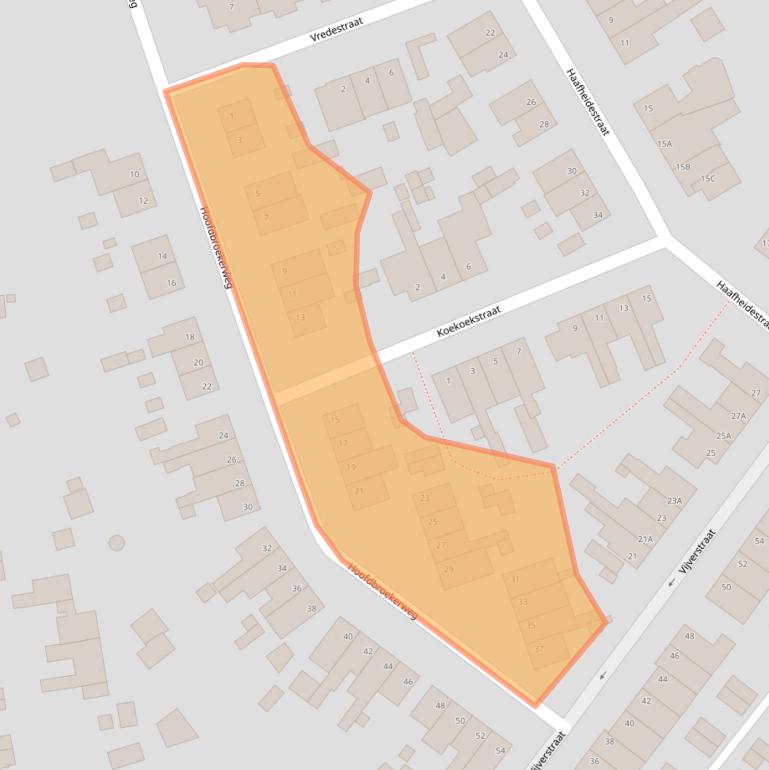 Kaart van postcodegebied 6443XV.