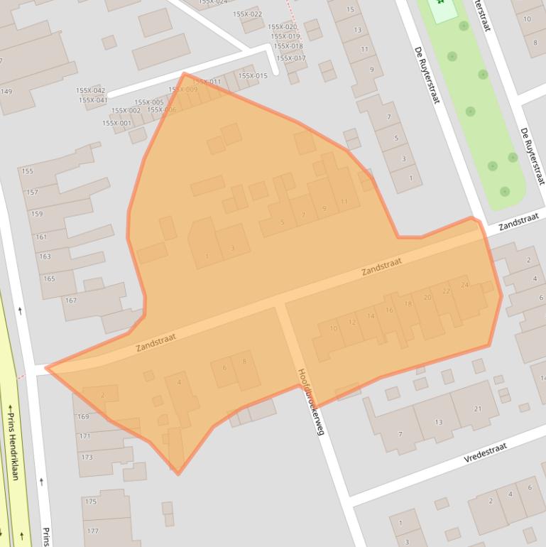 Kaart van postcodegebied 6443XZ.