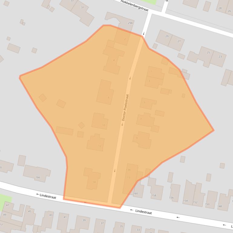 Kaart van postcodegebied 6444AJ.