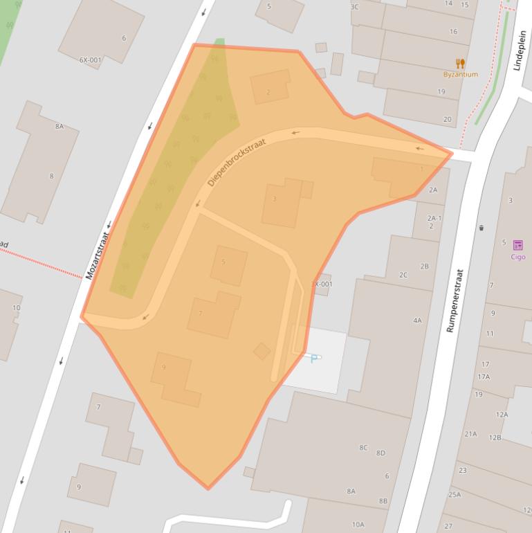 Kaart van postcodegebied 6444AX.