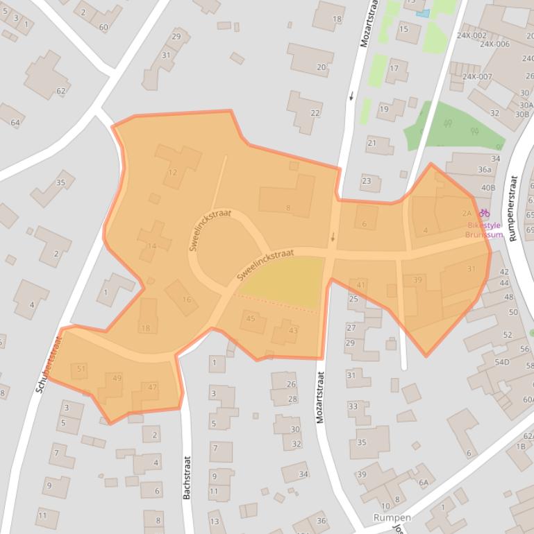 Kaart van postcodegebied 6444AZ.