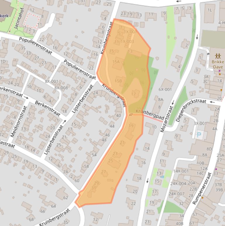 Kaart van postcodegebied 6444BC.