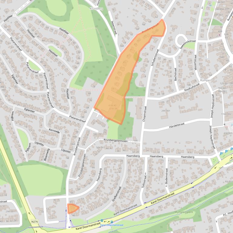 Kaart van postcodegebied 6444BD.