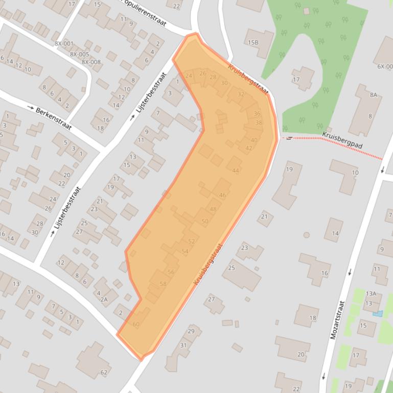 Kaart van postcodegebied 6444BG.