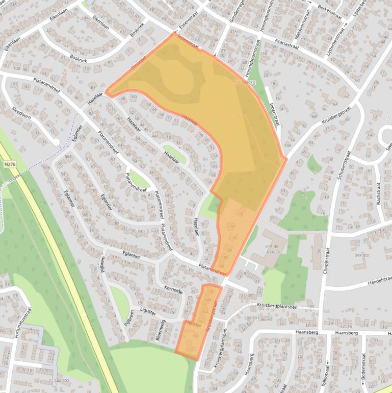 Kaart van postcodegebied 6444BJ.