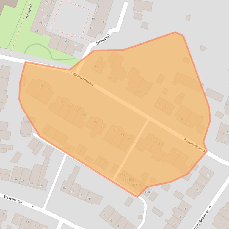 Kaart van postcodegebied 6444BP.