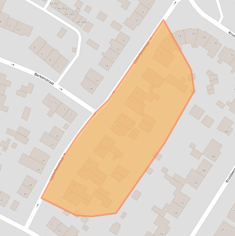 Kaart van postcodegebied 6444BR.