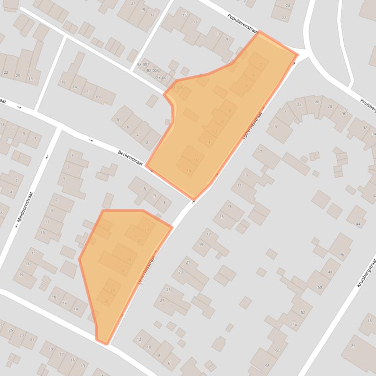 Kaart van postcodegebied 6444BS.