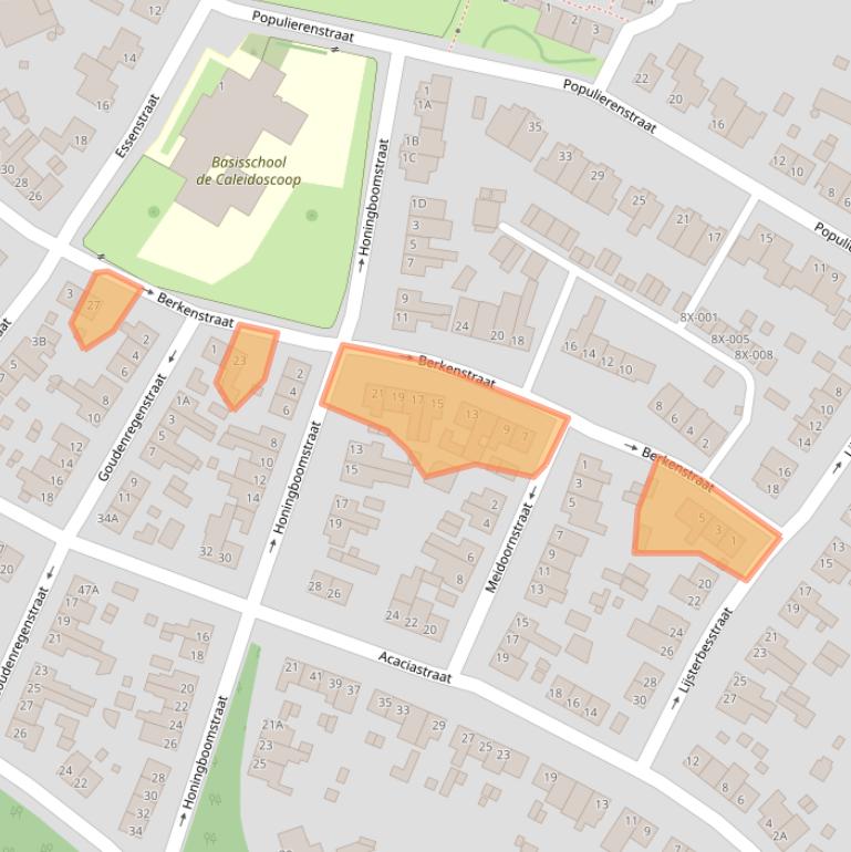 Kaart van postcodegebied 6444BT.