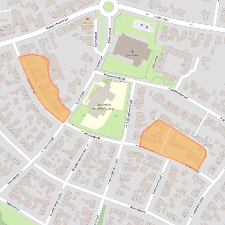 Kaart van postcodegebied 6444BW.