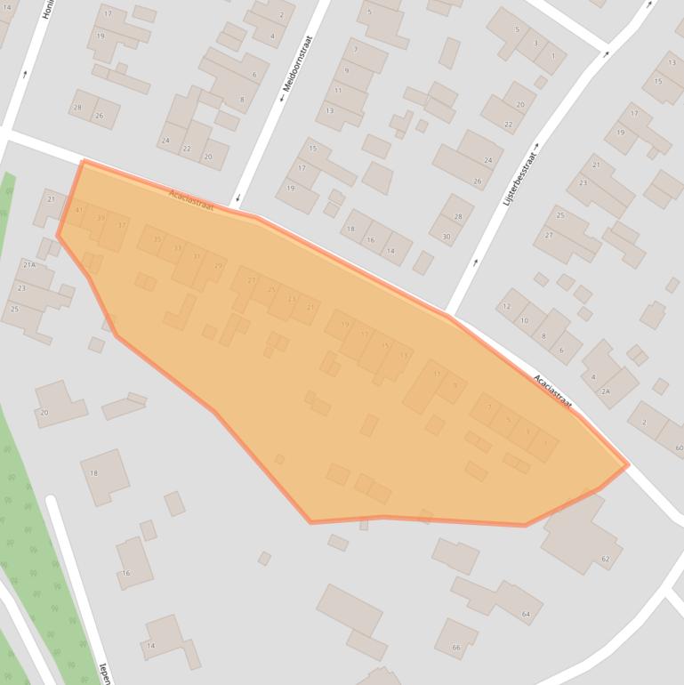 Kaart van postcodegebied 6444CC.