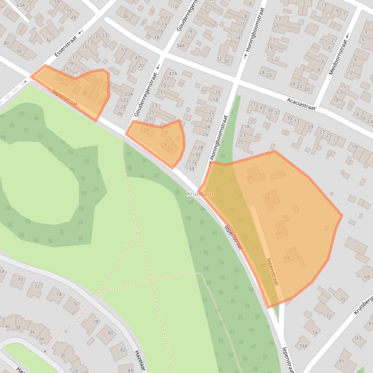 Kaart van postcodegebied 6444CR.