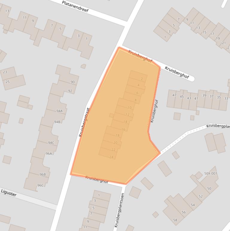 Kaart van postcodegebied 6444CX.