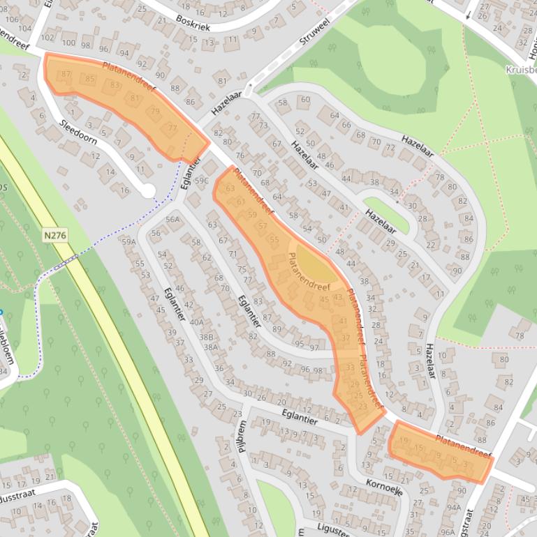 Kaart van postcodegebied 6444DE.
