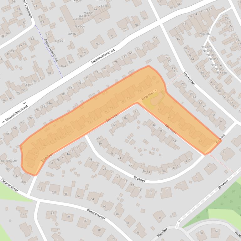 Kaart van postcodegebied 6444DH.