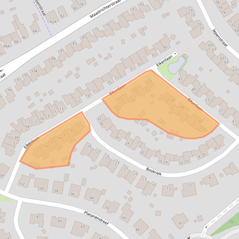 Kaart van postcodegebied 6444DJ.