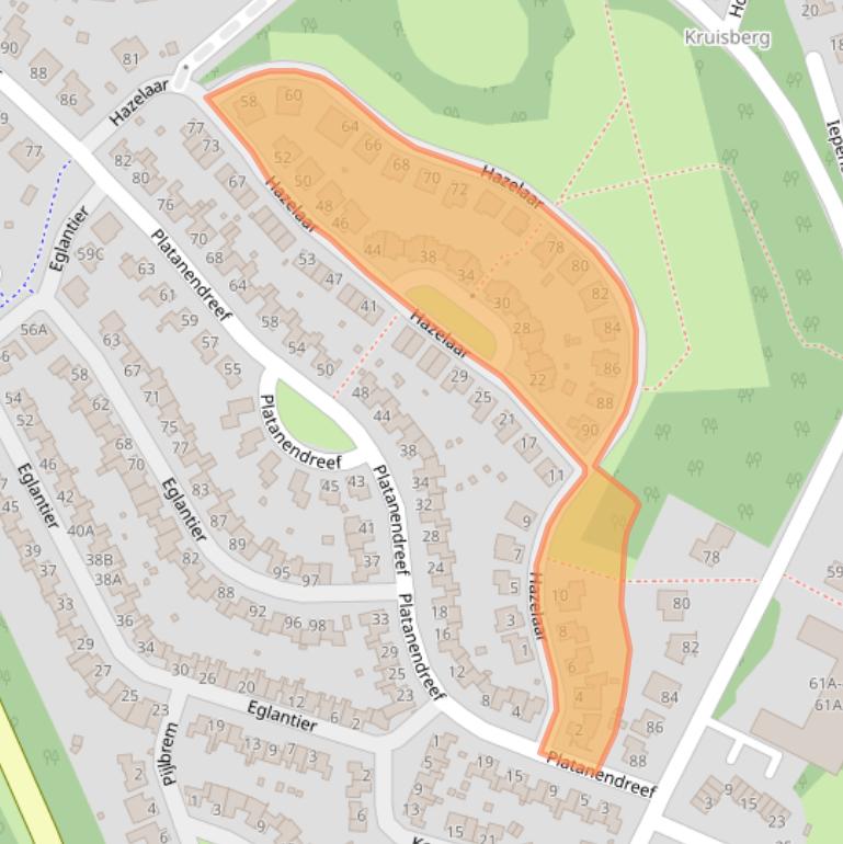 Kaart van postcodegebied 6444DL.