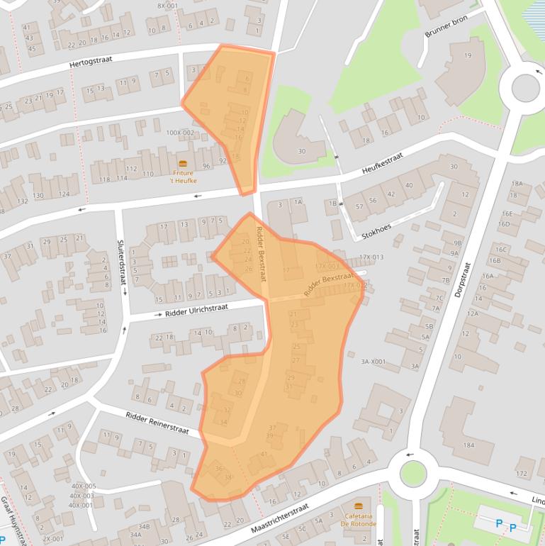 Kaart van postcodegebied 6444GL.