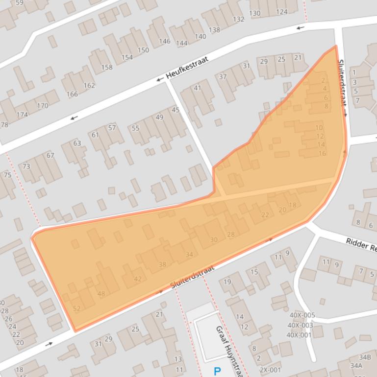 Kaart van postcodegebied 6444HB.