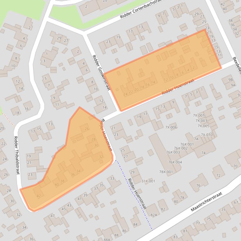 Kaart van postcodegebied 6444HH.