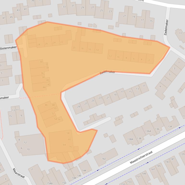 Kaart van postcodegebied 6444KJ.