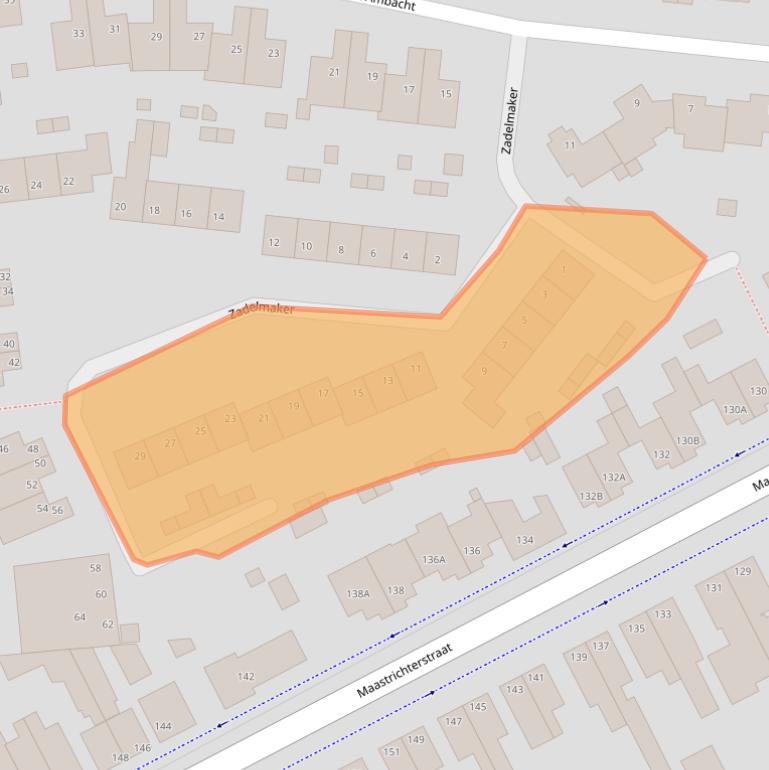 Kaart van postcodegebied 6444KK.