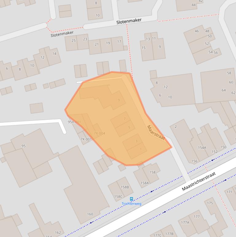 Kaart van postcodegebied 6444KR.