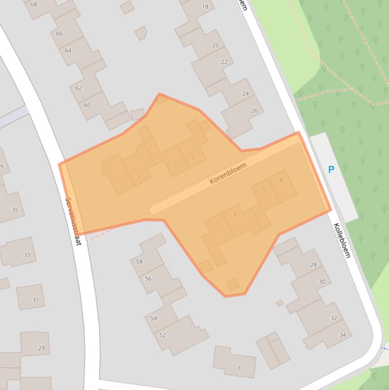 Kaart van postcodegebied 6444TR.