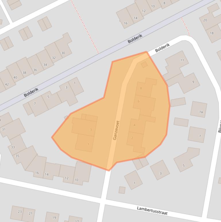 Kaart van postcodegebied 6444VP.