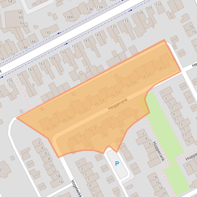 Kaart van postcodegebied 6444VW.