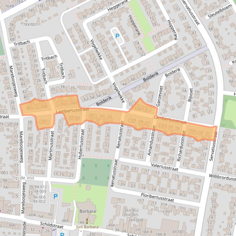 Kaart van postcodegebied 6444XA.