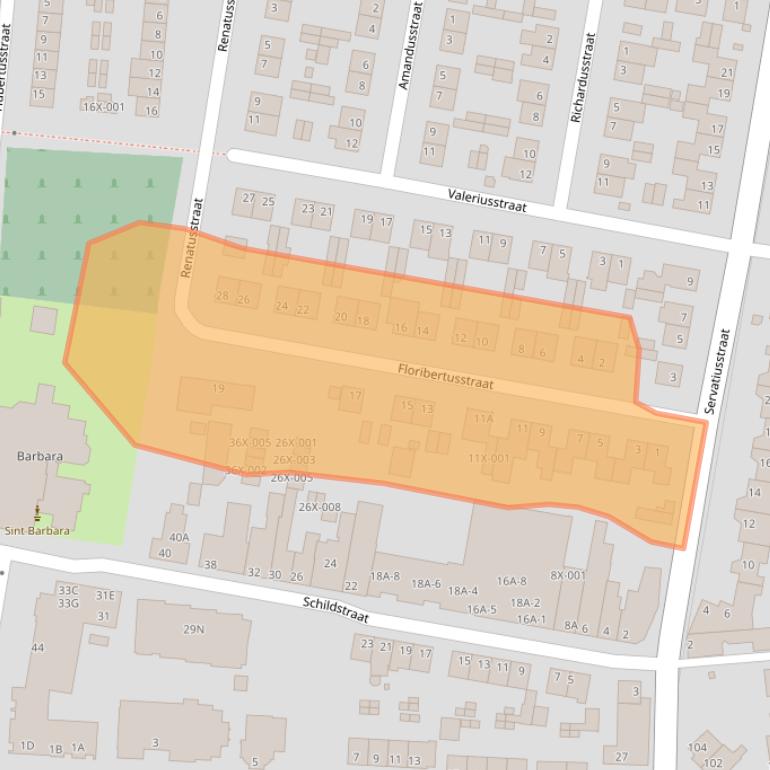 Kaart van postcodegebied 6444XG.
