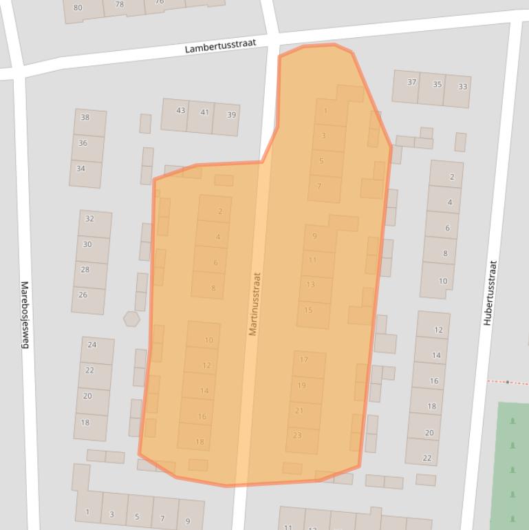 Kaart van postcodegebied 6444XJ.