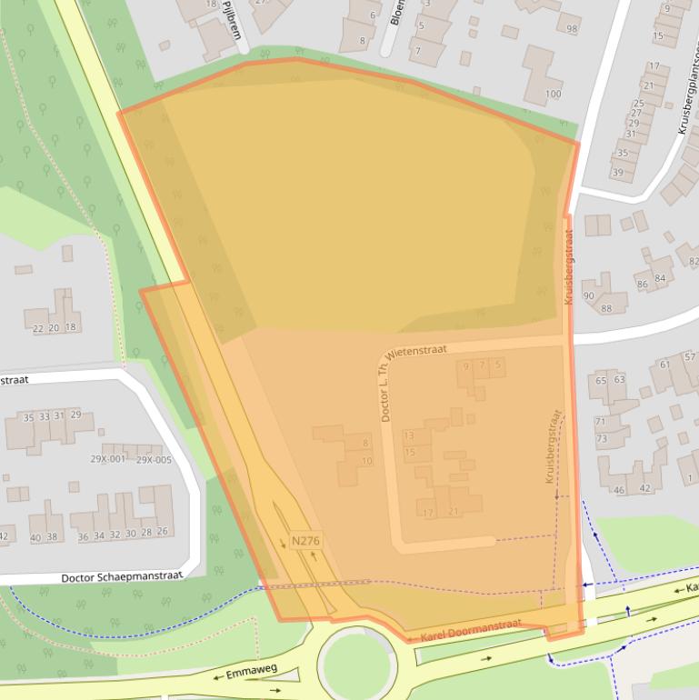 Kaart van postcodegebied 6444XN.