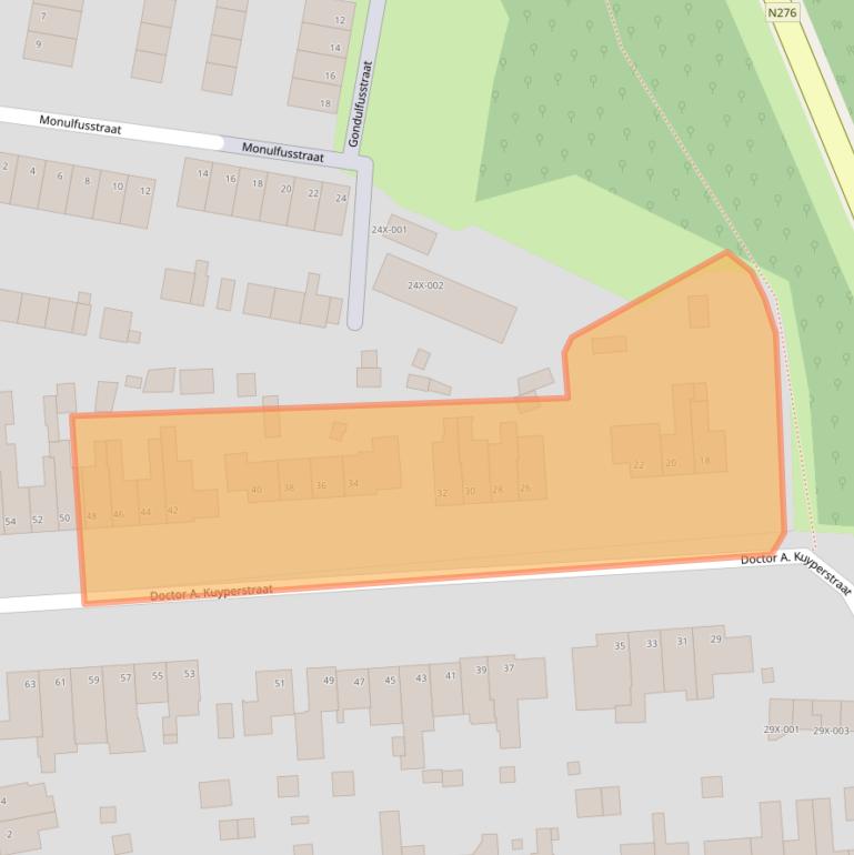 Kaart van postcodegebied 6444XS.