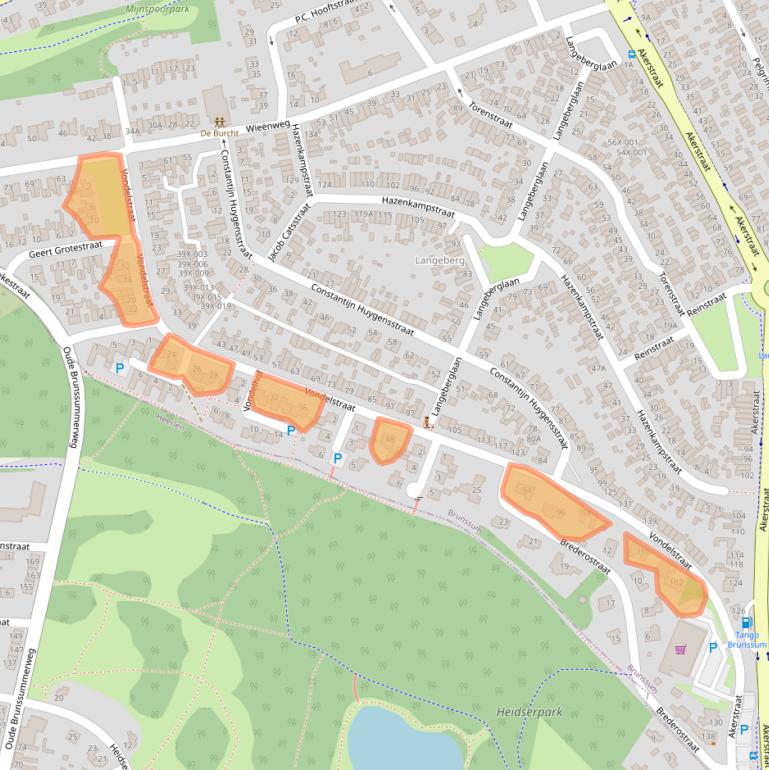 Kaart van postcodegebied 6445AK.