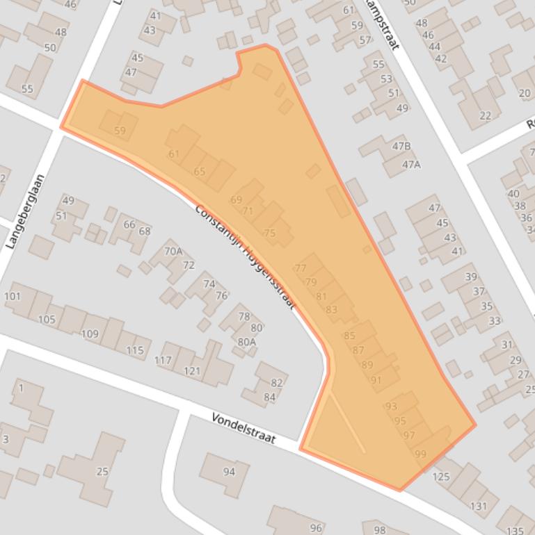 Kaart van postcodegebied 6445BC.