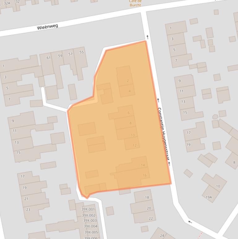 Kaart van postcodegebied 6445BD.