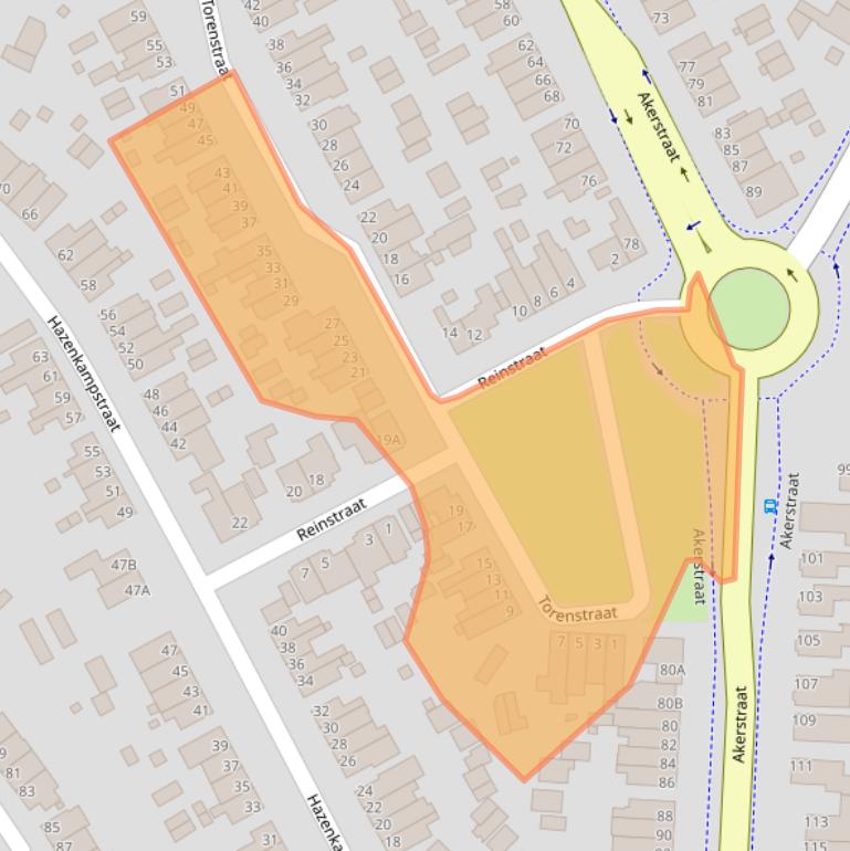 Kaart van postcodegebied 6445BV.