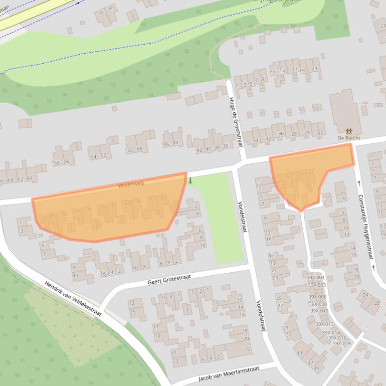 Kaart van postcodegebied 6445CC.