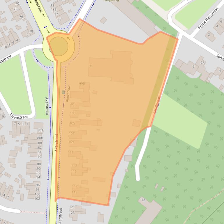 Kaart van postcodegebied 6445CN.