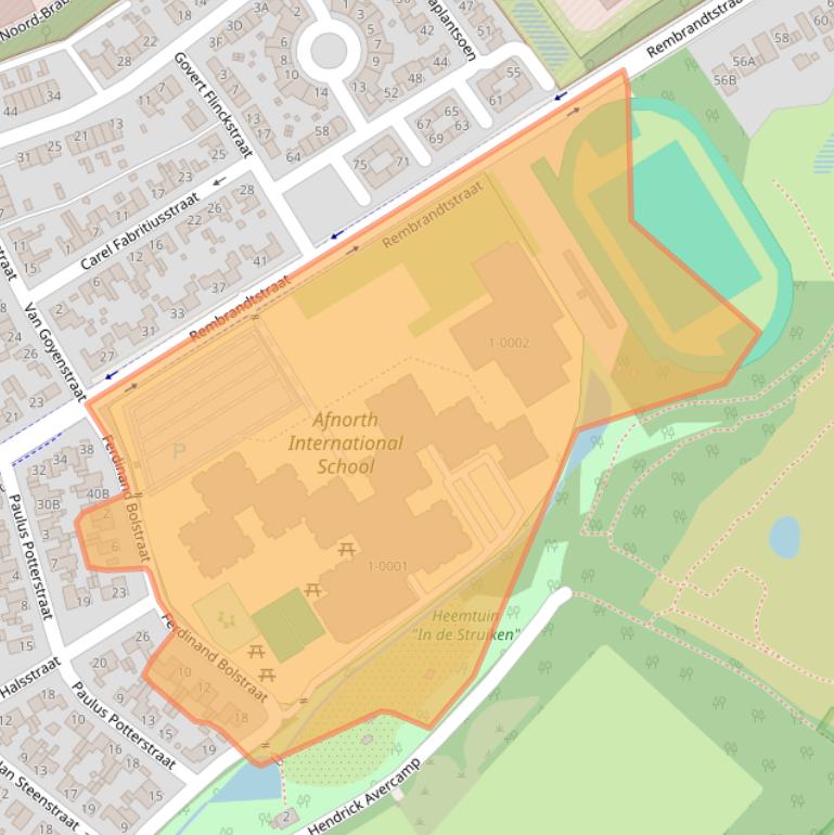 Kaart van postcodegebied 6445EE.